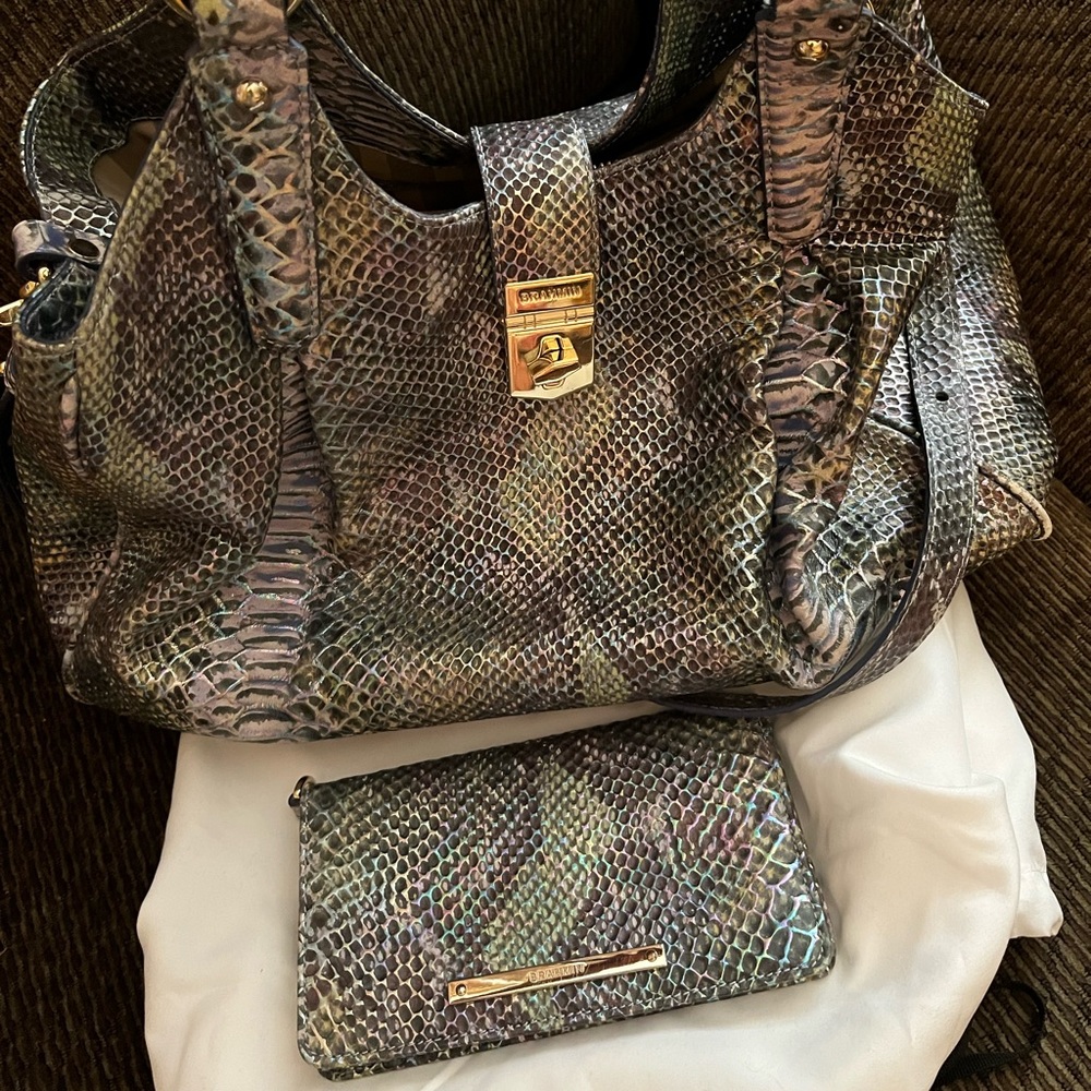 Brahmin Moonstone Elise handbag & matching wallet